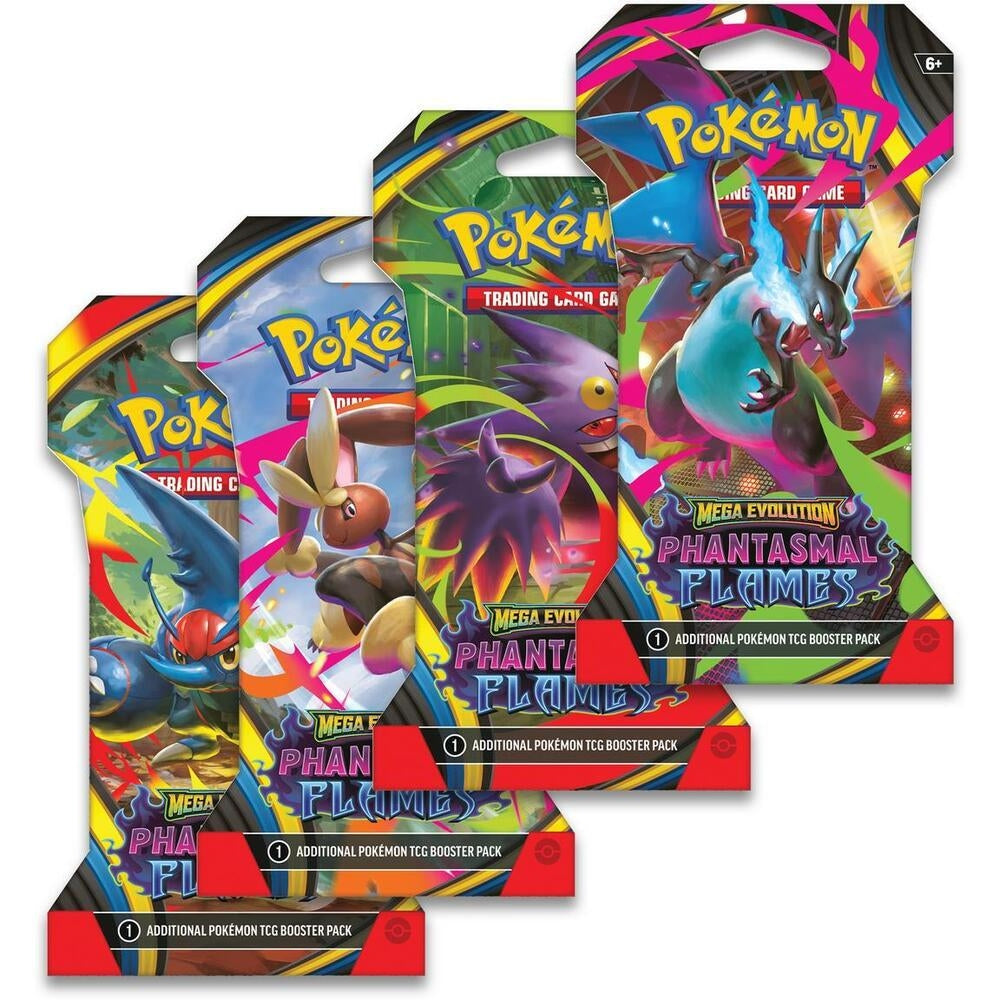 Phantasmal Flames Pokémon TCG Sleeved Booster Pack, Factory Sealed – front view