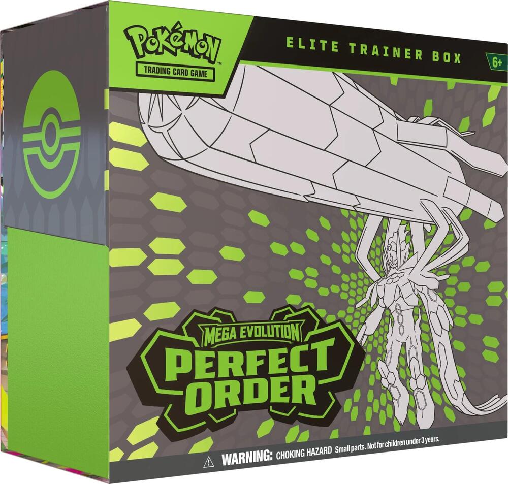 Pokémon TCG: Mega Evolution Perfect Order Elite Trainer Box – front view