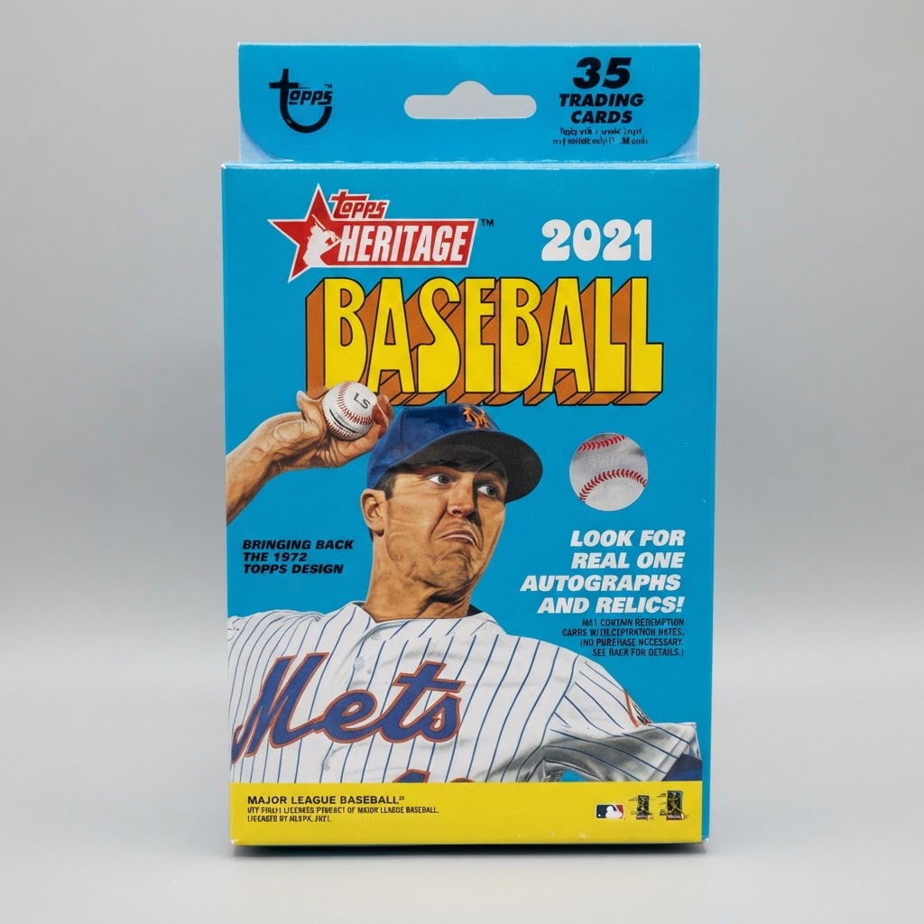 2021 Topps Heritage Baseball Hanger Box 35 Cards – front view