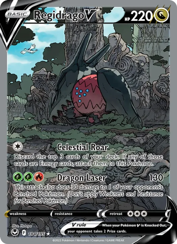 Regidrago V 184/195 Silver Tempest Ultra Rare Pokemon TCG Near Mint – photo 3 of 3