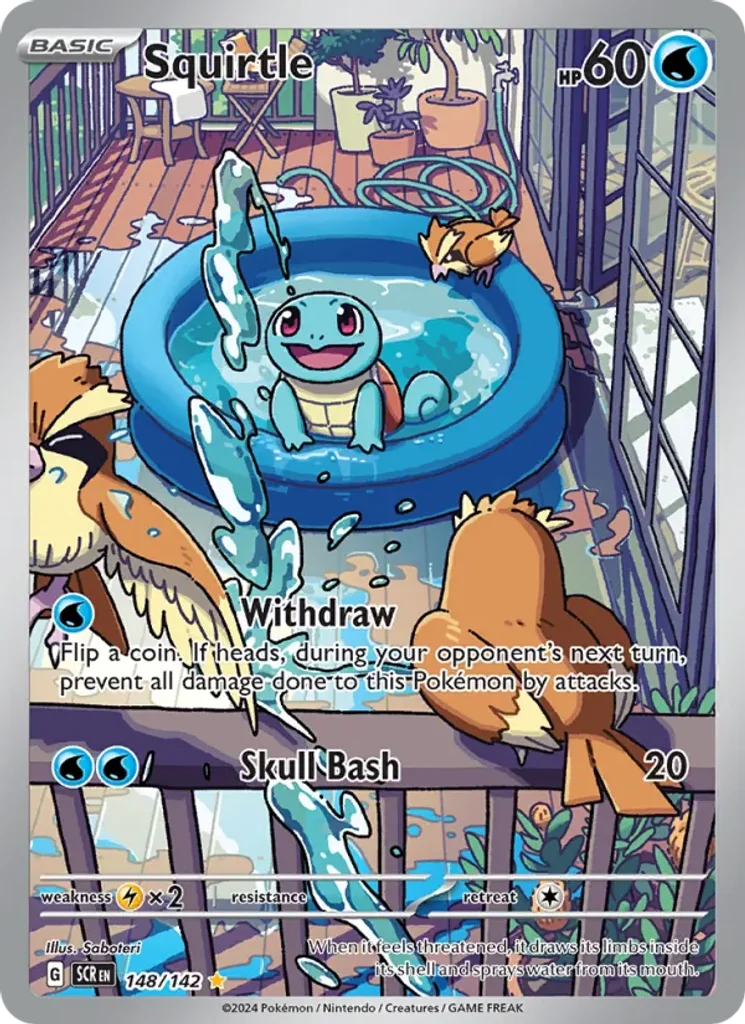 Squirtle #148/142 Stellar Crown Illustration Rare Near Mint – photo 3 of 3