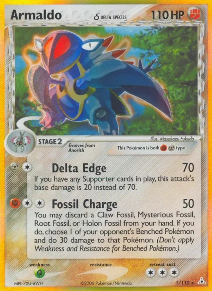 Armaldo δ 1/110 Holon Phantoms Pokémon Trading Card Near Mint – photo 3 of 3