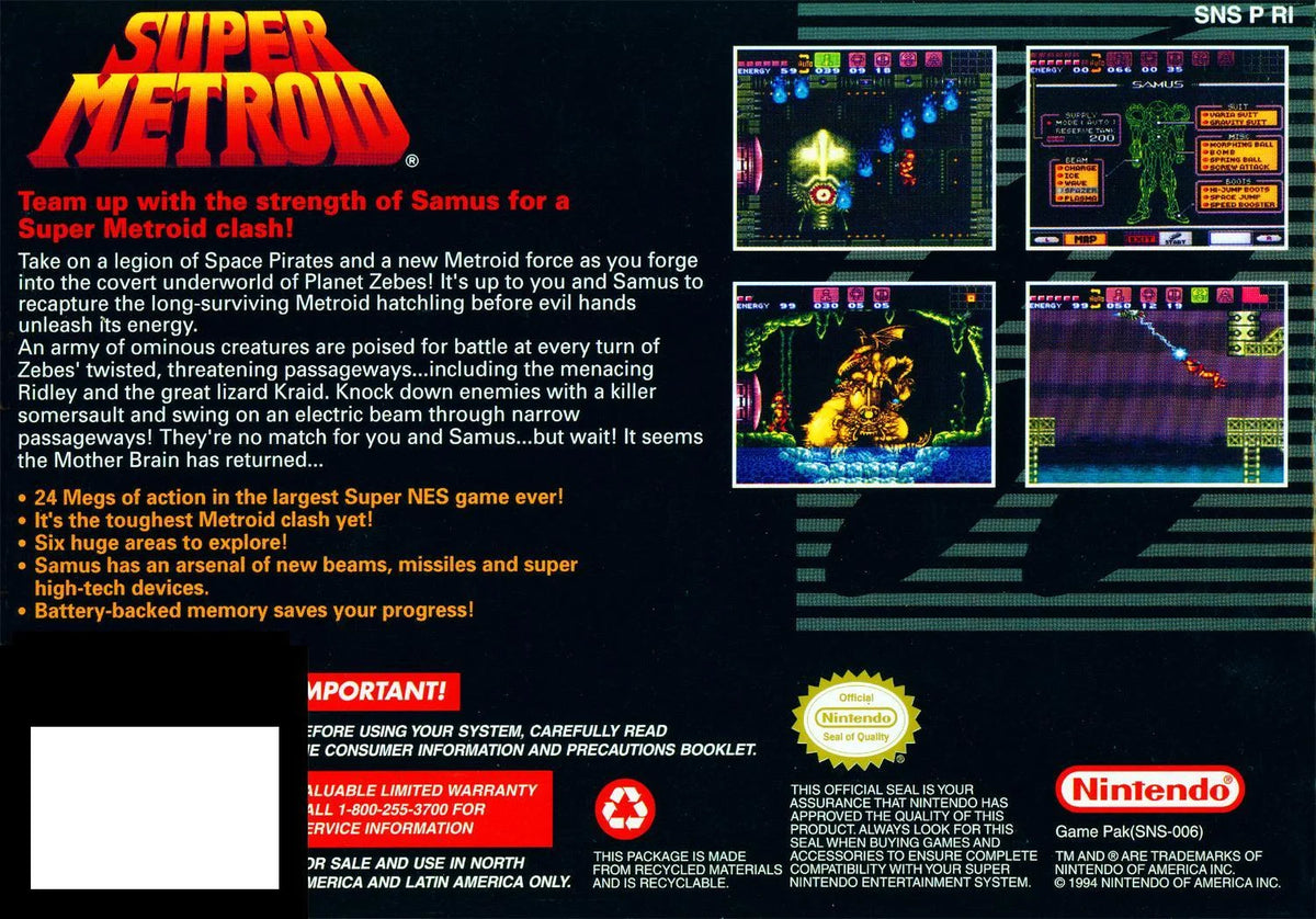 Super Metroid for SNES - Brand New Game Cartridge – photo 6 of 6
