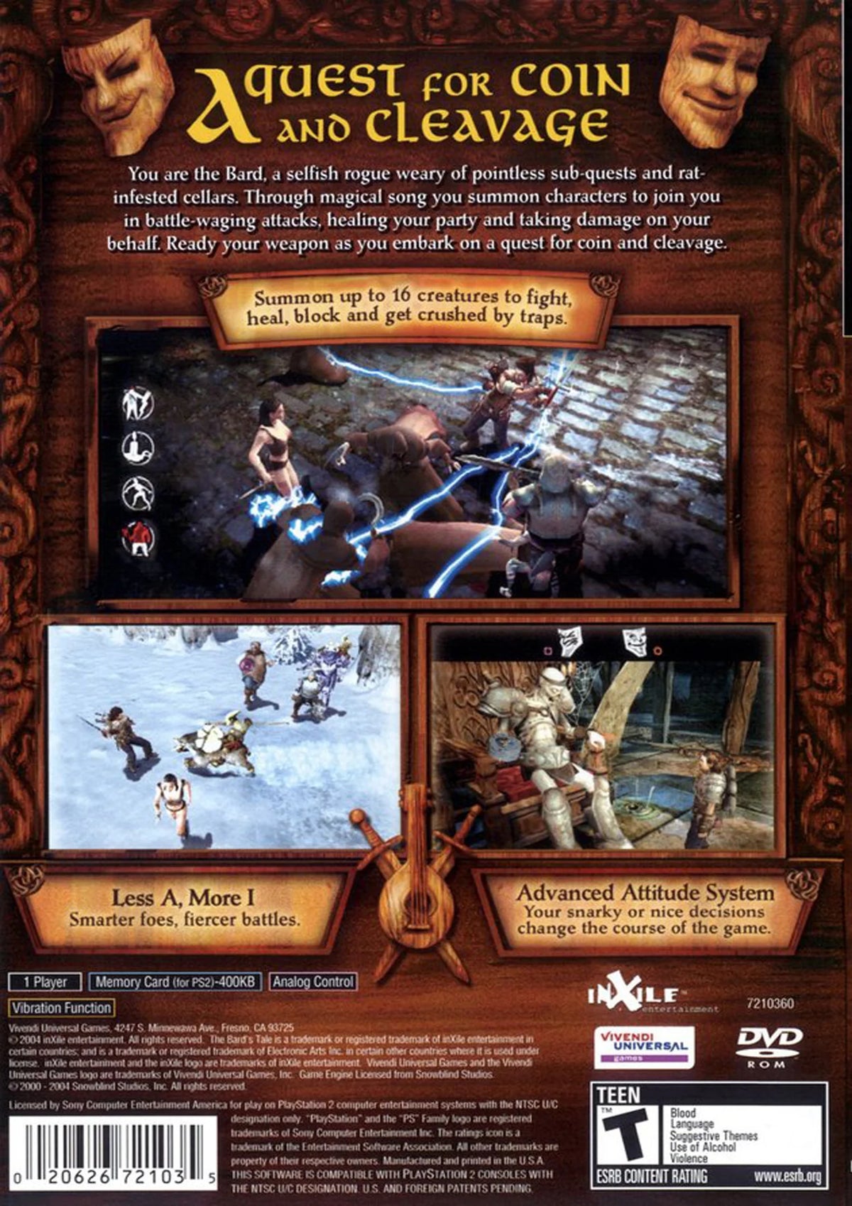 The Bard's Tale - PlayStation 2 - Complete In Box – photo 5 of 5