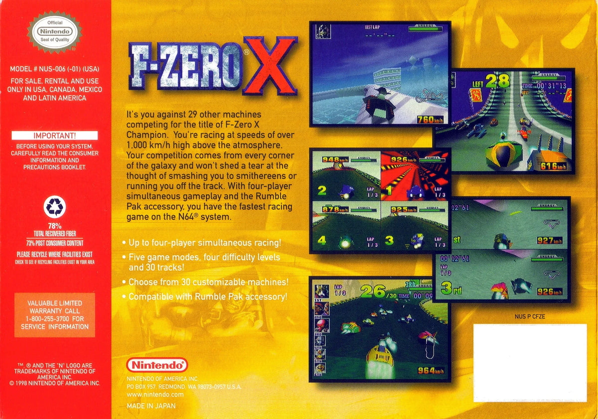 F-Zero X for Nintendo 64 – photo 6 of 6