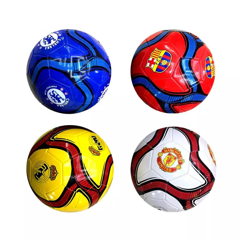 Team Soccer Balls Size 5 - Real Madrid, Barcelona, Man Utd, Chelsea – front view