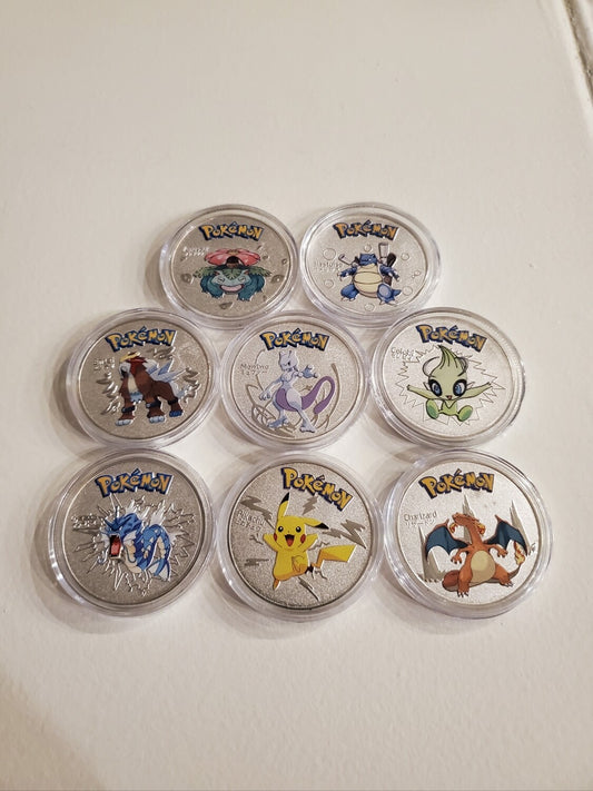 Silver Pokémon Collectible Metal Coins (1oz) – front view