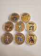 Gold Pokemon Metal Collectible Coins - 8-Piece Full Set – front view