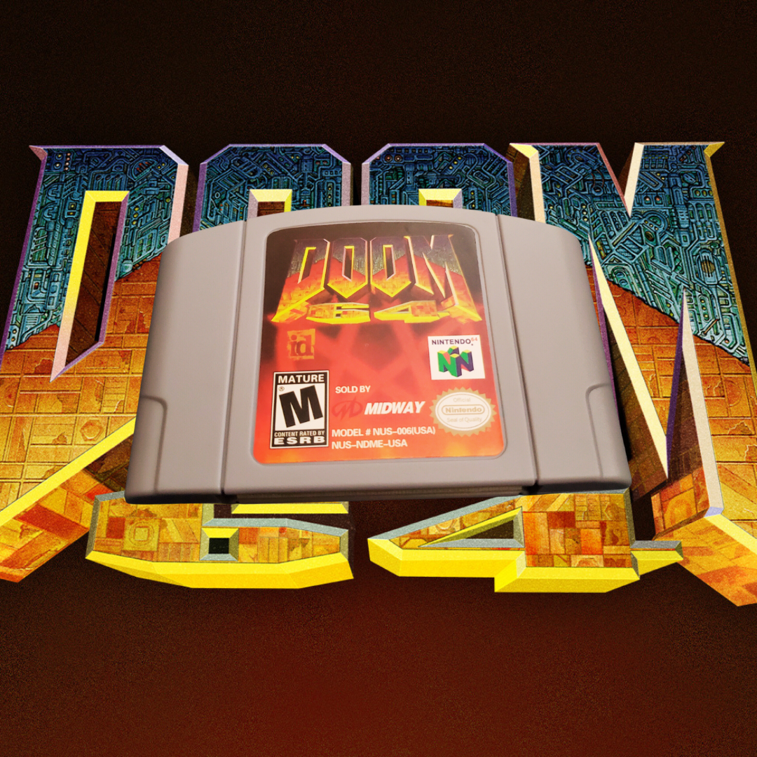 Doom for Nintendo 64 - Newly Manufactured Game Cartridge – front view