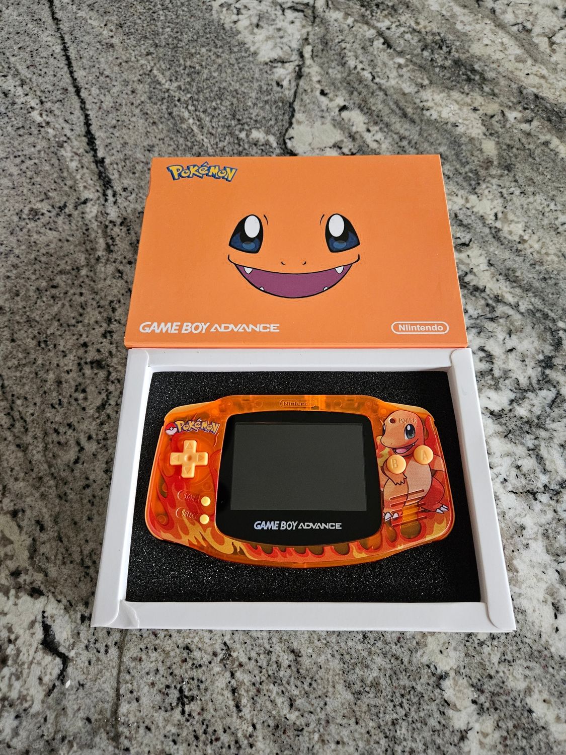 Charmander Pokemon Edition Gameboy Advance Console with IPS Display – front view