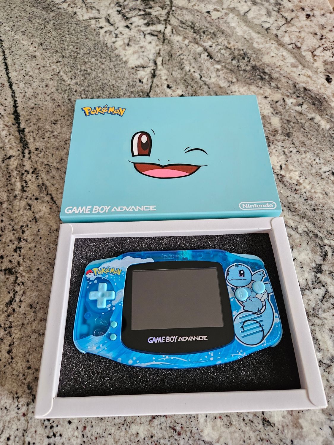 Squirtle Gameboy Advance Console IPS Display Edition – front view