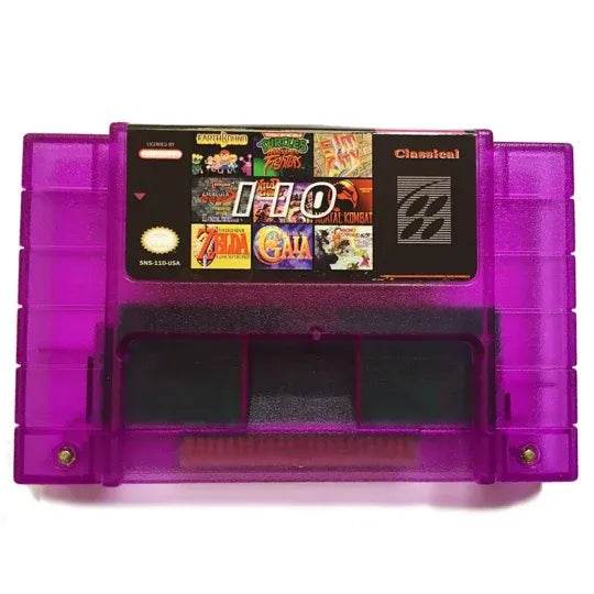 SNES 110 in 1 Game Combo Cartridge for Super Nintendo – front view