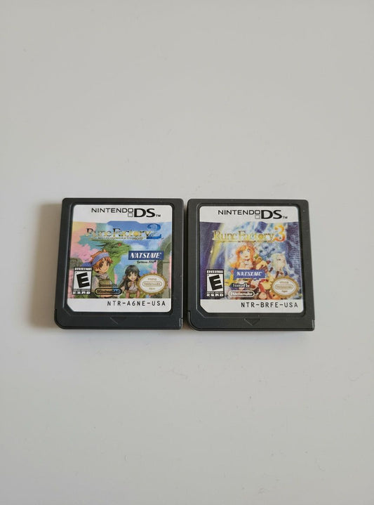 Rune Factory 2 & 3 Fantasy Harvest Moon Nintendo DS Cartridges – front view