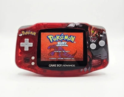 Groudon Themed Game Boy Advance Console with IPS Display – photo 2 of 5