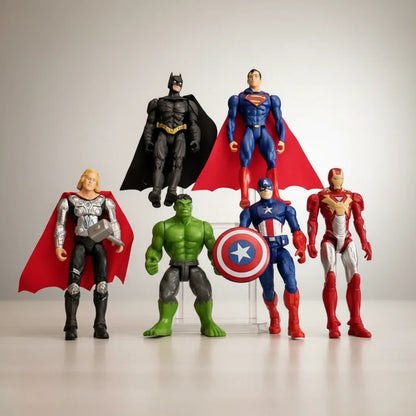 Superhero Action Figure Set 6-Piece Collection – front view