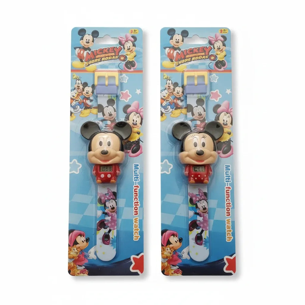Mickey & Minnie Mouse Toy Watch Set - Disney Accessory – front view