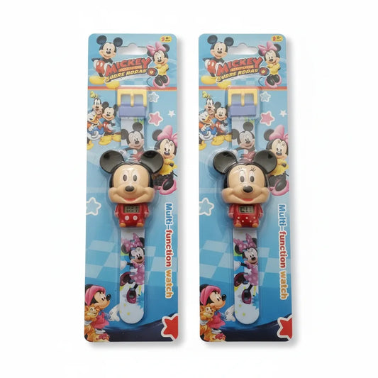 Mickey & Minnie Mouse Toy Watch Set - Disney Accessory – front view