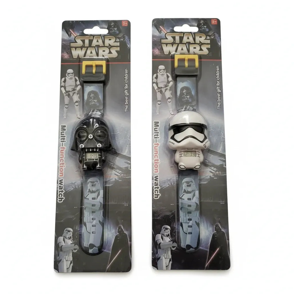 Darth Vader and Storm Trooper Star Wars Toy Watches 2-Piece Set – front view