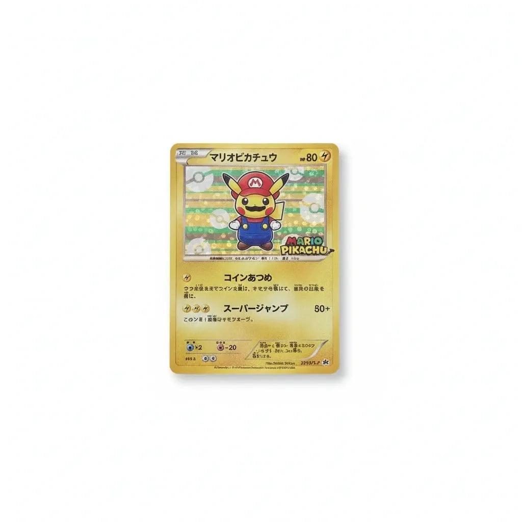 Mario & Luigi Pikachu Metal Gold Pokémon Cards 4-Piece Set – photo 5 of 5