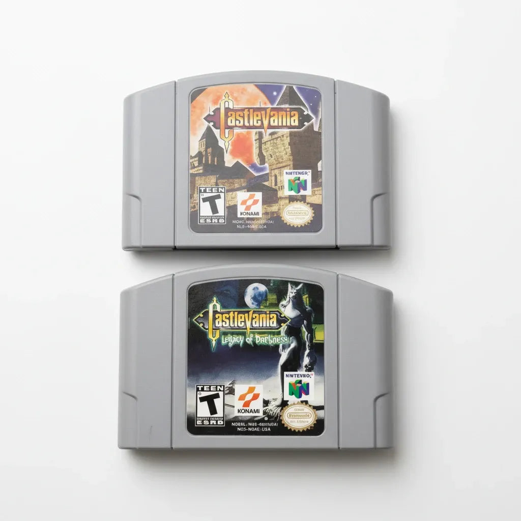 Castlevania and Castlevania Legacy of Darkness Nintendo 64 Bundle – front view