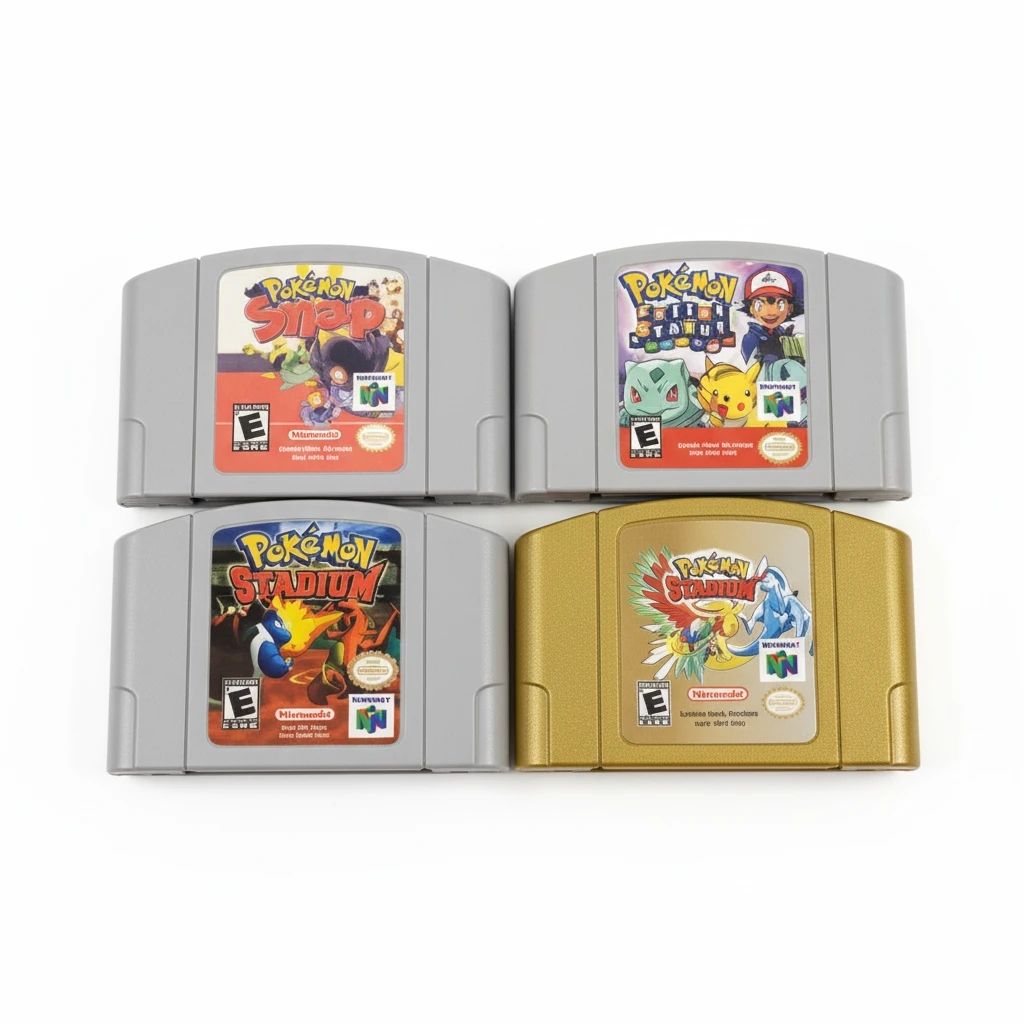 Pokemon Stadium 1 & 2, Snap, and Puzzle League for Nintendo 64 – front view