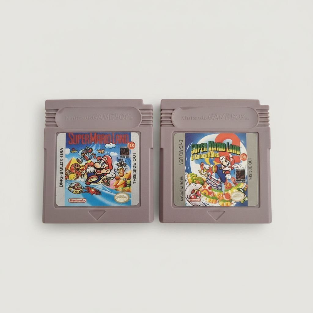 Super Mario Land 1 & 2 Gameboy Color Cartridge Bundle – front view