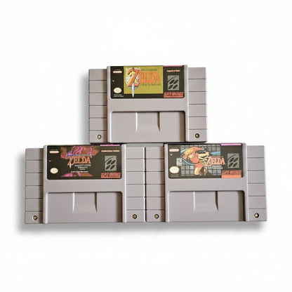 Zelda Link to the Past, Ancient Stone Tablet, and Parallel Worlds SNES – front view