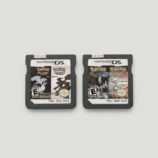 Pokemon Black, White, Black 2 and White 2 Set for Nintendo DS – front view