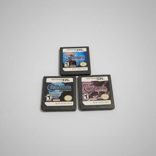 Castlevania DS Trilogy: Dawn of Sorrow, Portrait of Ruin, Order of Ecclesia – front view