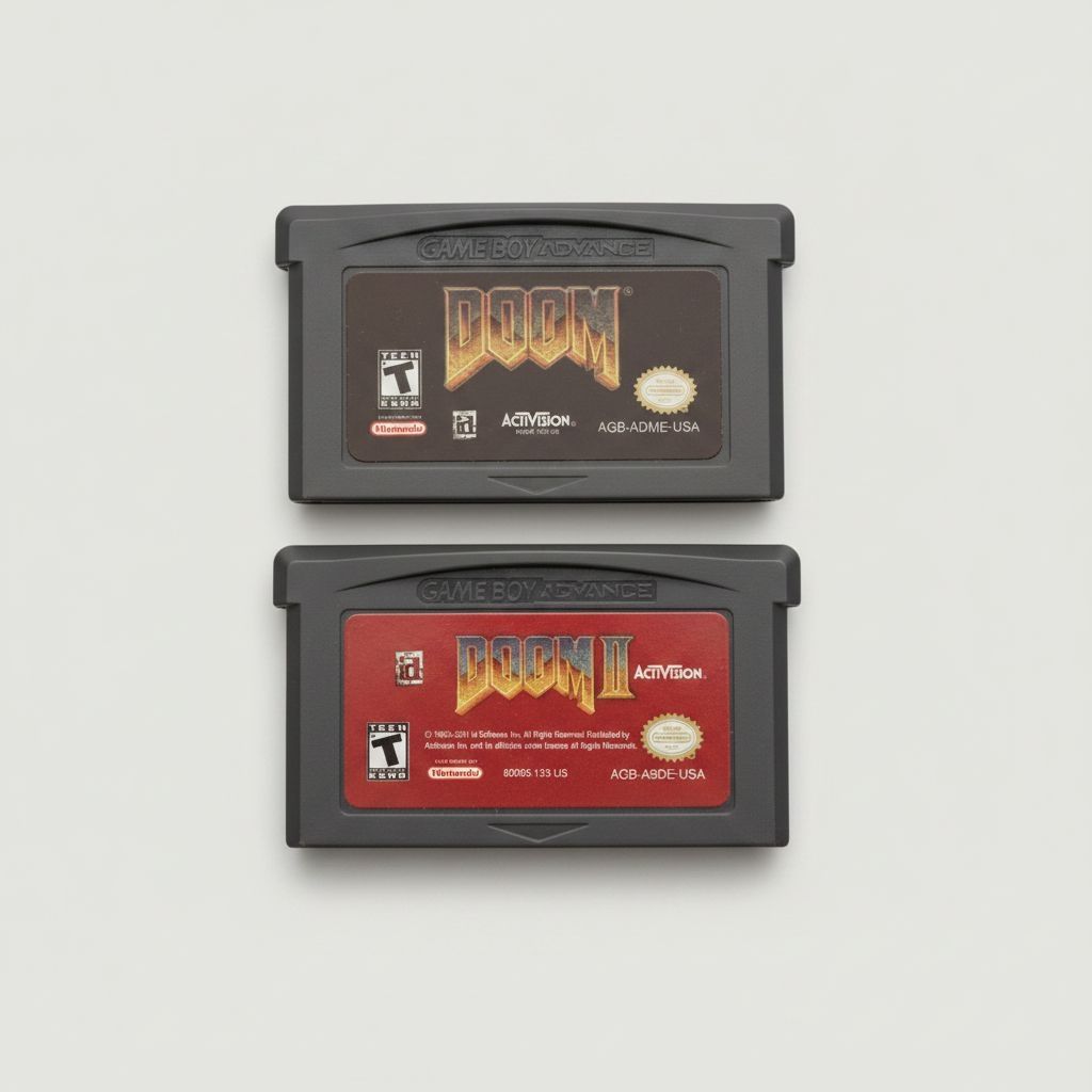 Doom and Doom 2 for Gameboy Advance – front view