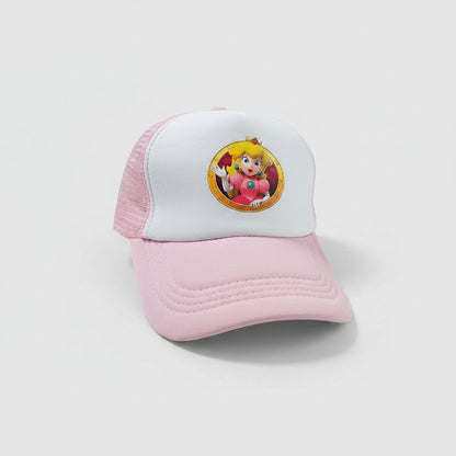 Super Mario Bros. Character Trucker Hat 3-Piece Set Mario Luigi Peach – photo 3 of 5