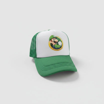 Super Mario Bros. Character Trucker Hat 3-Piece Set Mario Luigi Peach – photo 2 of 5