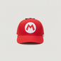 Super Mario Classic Red Baseball Cap Embroidered M Logo – front view