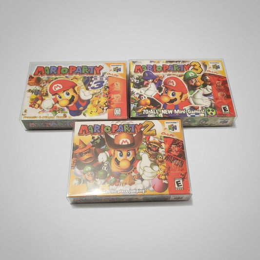 Mario Party 1, 2, and 3 for Nintendo 64 Bundle – front view