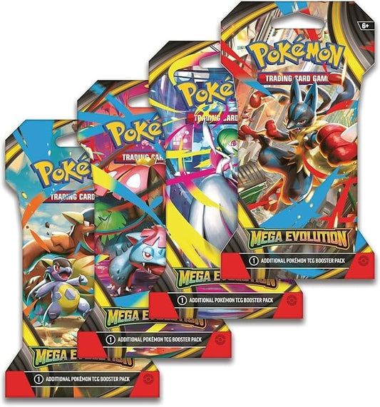 Mega Evolution Pokémon TCG Sleeved Booster Pack - Factory Sealed – front view