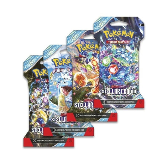 Scarlet & Violet: Stellar Crown Pokémon TCG Sleeved Booster Pack – front view
