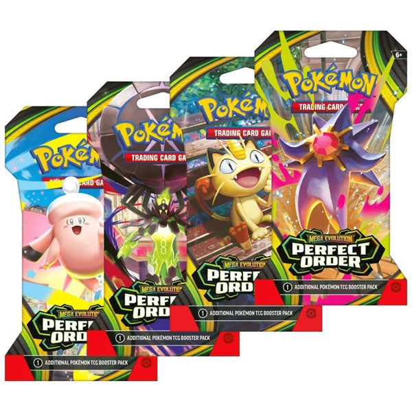 Mega Evolution: Perfect Order Pokémon TCG Sleeved Booster Pack – front view