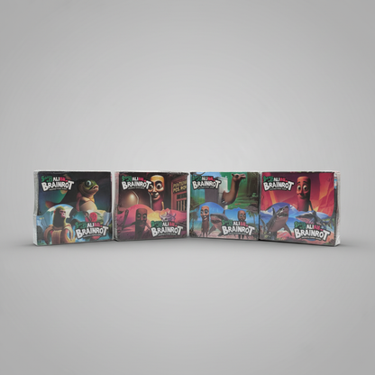 Tung Sahur Brain Rot TCG Trading Card Booster Packs and Boxes – front view