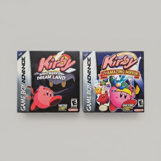 Kirby Nightmare in Dreamland and Amazing Mirror GBA – front view