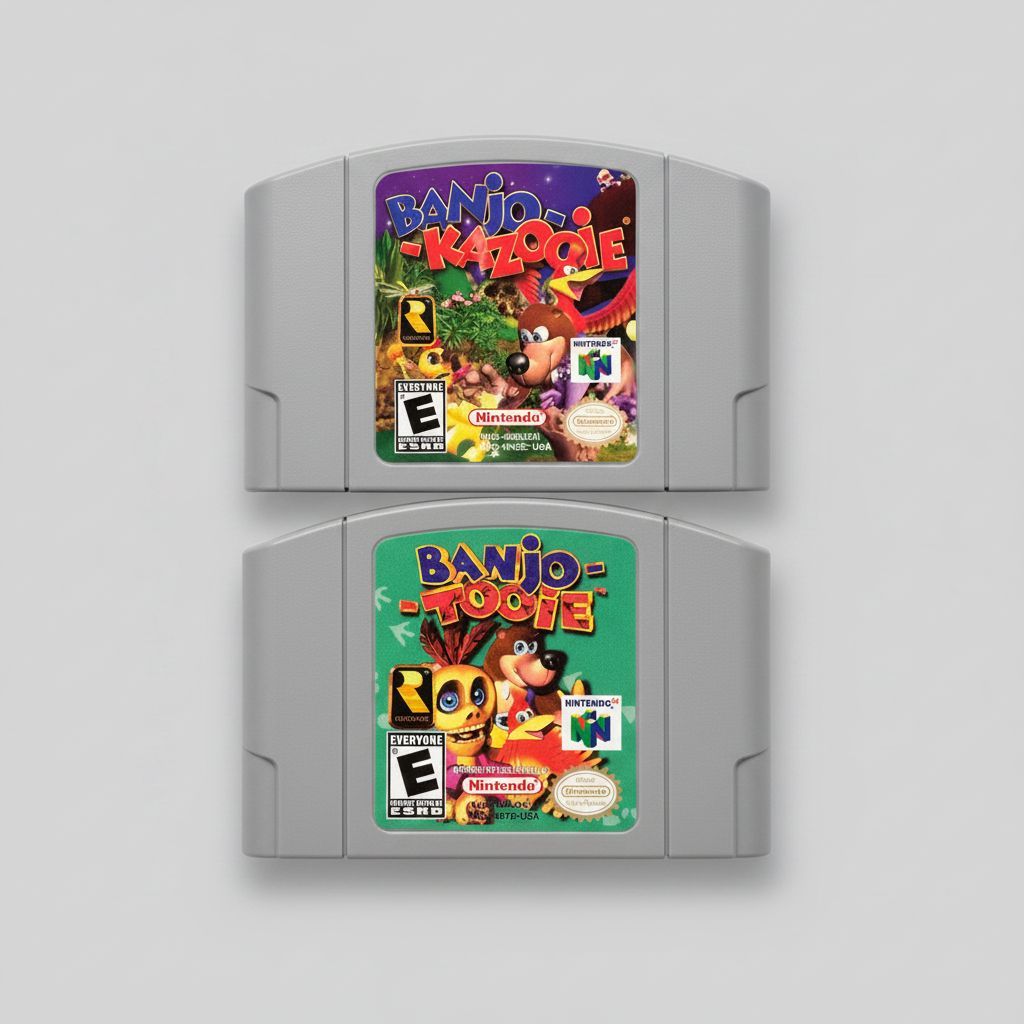 Banjo Kazooie and Banjo Tooie Nintendo 64 Bundle – front view