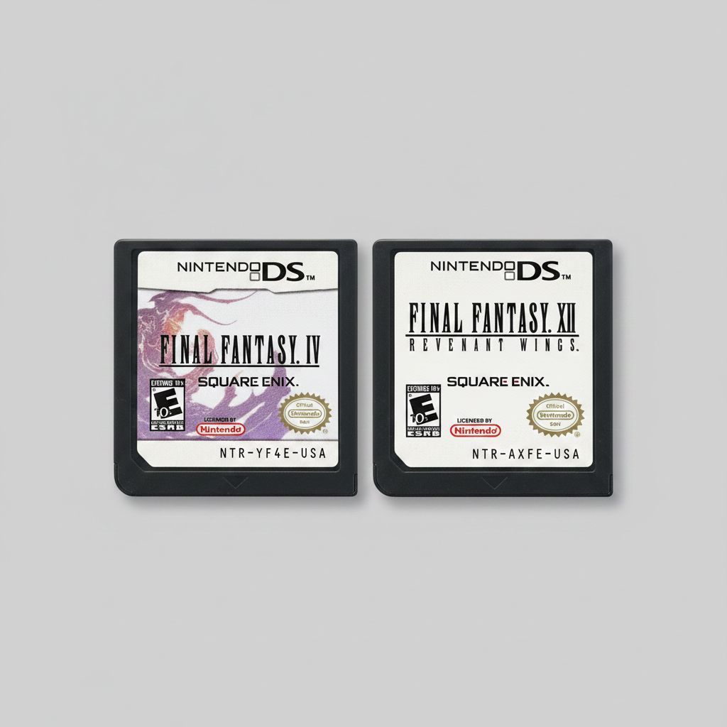 Final Fantasy IV and Final Fantasy XII for Nintendo DS – front view