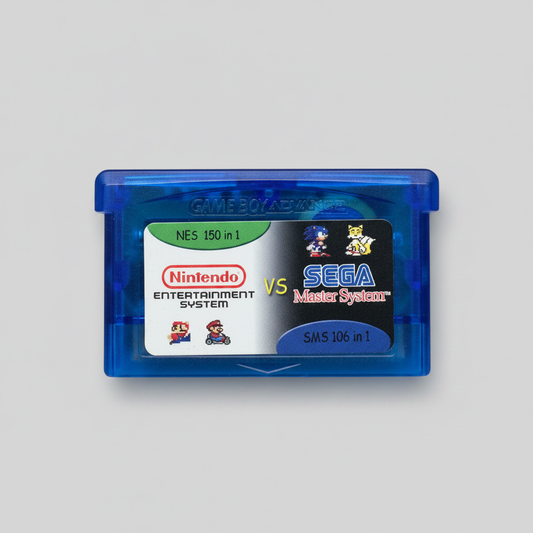 256 Game NES and SEGA Master System Compilation for Game Boy Advance – front view