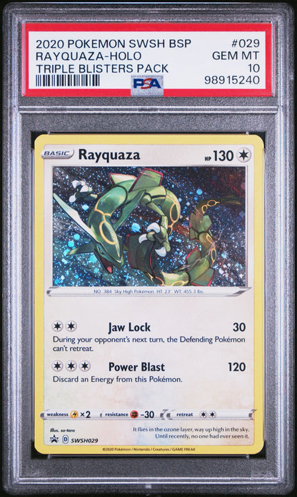 Rayquaza-Holo SWSH029 Pokémon TCG PSA 10 Gem Mint – photo 2 of 3