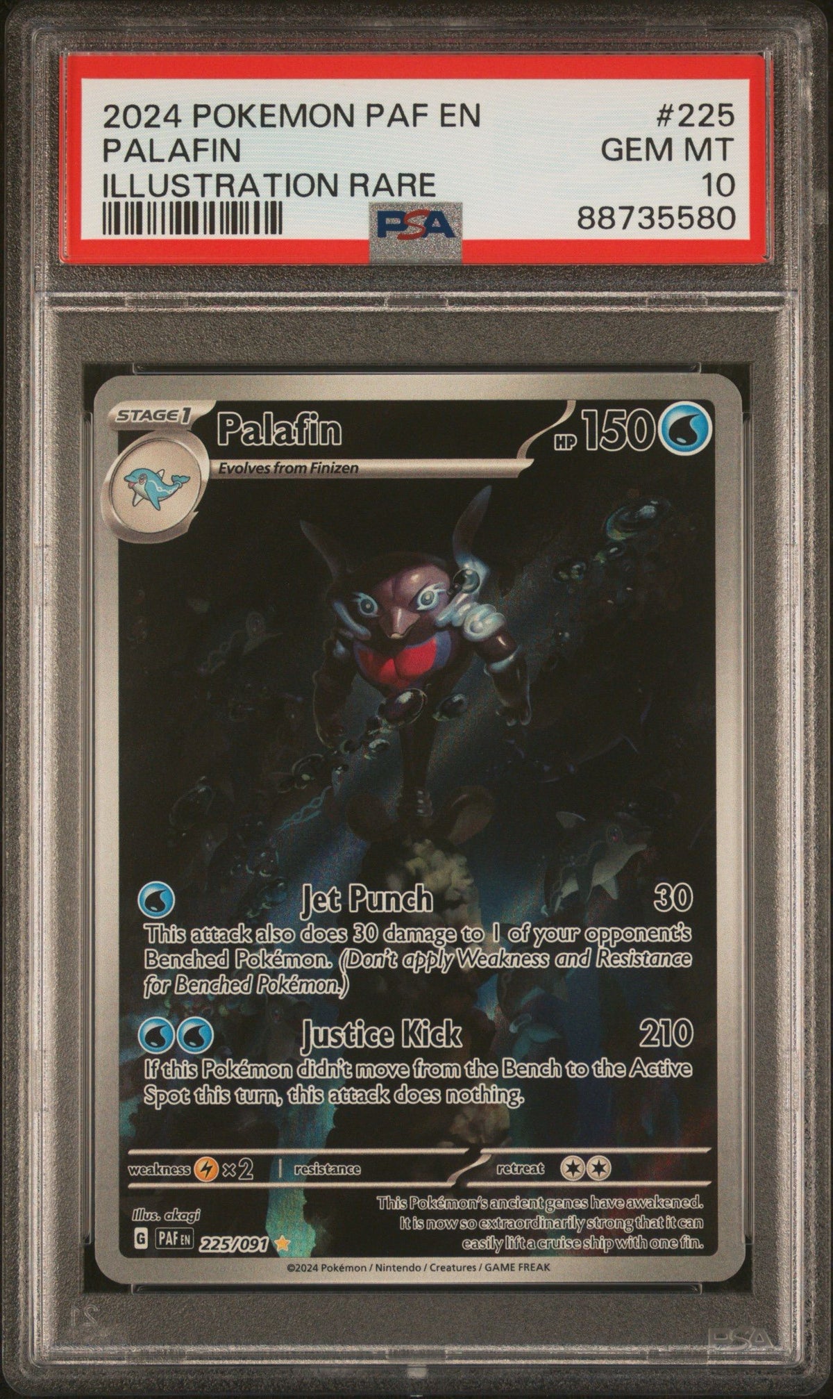 Palafin 225/091 IR Pokémon Paldean Fates PSA 10 Gem Mint – photo 2 of 3