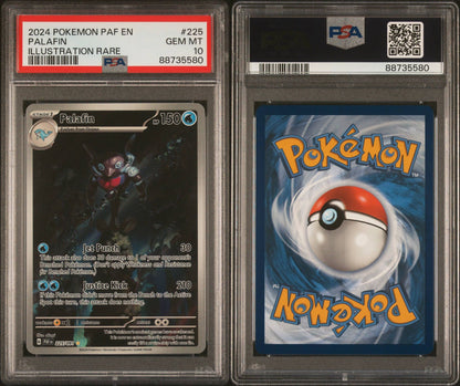 Palafin 225/091 IR Pokémon Paldean Fates PSA 10 Gem Mint – front view