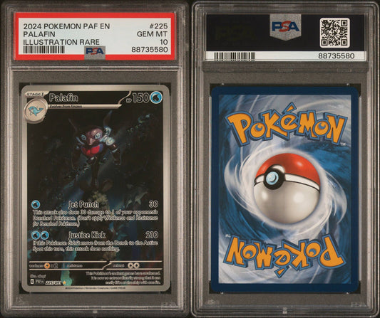 Palafin 225/091 IR Pokémon Paldean Fates PSA 10 Gem Mint – front view