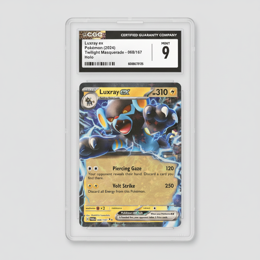 Luxray ex 068/167 Pokémon Twilight Masquerade CGC 9 Mint – front view