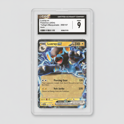 Luxray ex 068/167 Pokémon Twilight Masquerade CGC 9 Mint – front view