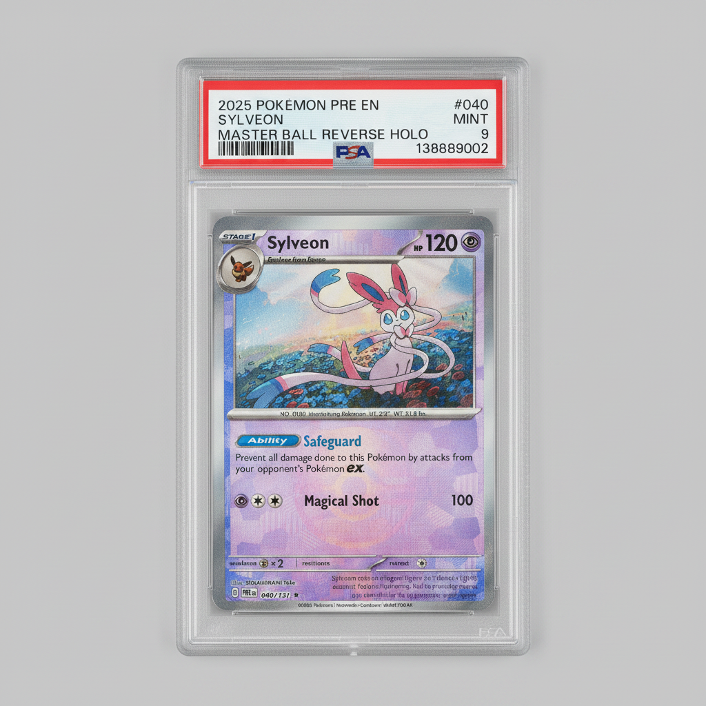 Sylveon 040/131 Master Ball Reverse Holo PSA 9 Mint TCG – photo 2 of 3