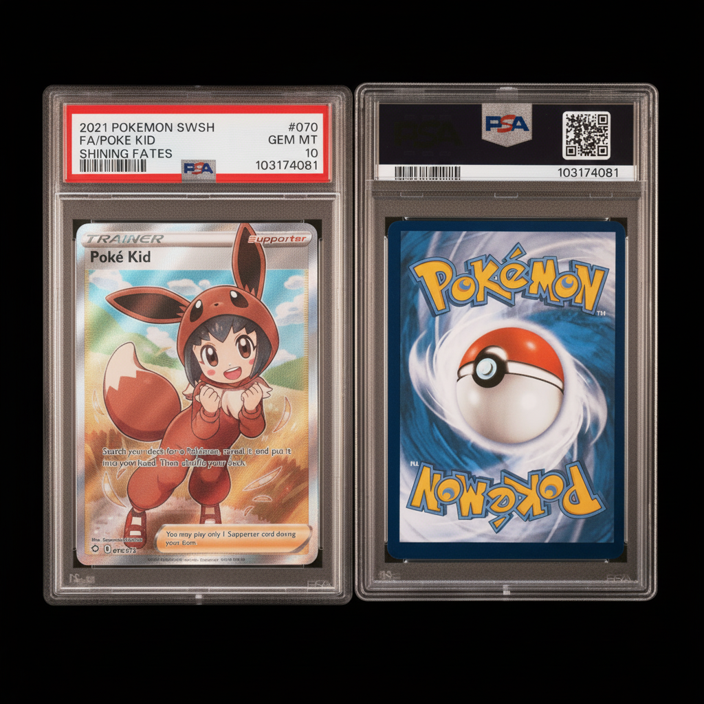 Poké Kid 070/072 2021 Pokémon SWSH Shining Fates PSA 10 Gem Mint – front view